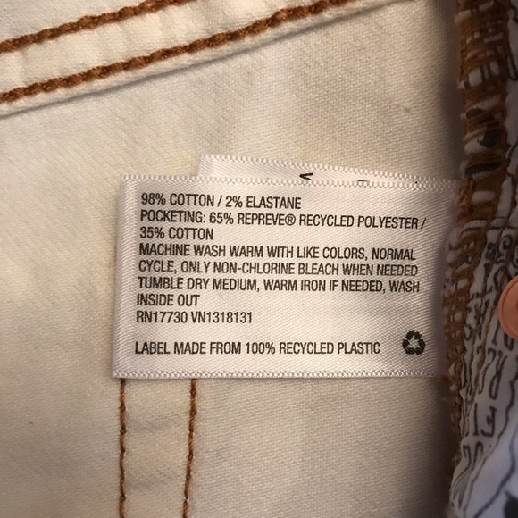 Wild Fable White Denim Shorts NEW Womens Size 00 High Waist 24 High Rise - Picture 12 of 13